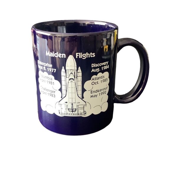 Vintage Shuttle Maiden Flights NASA Kennedy Space Center Mug Coffee Tea History - Picture 2 of 13